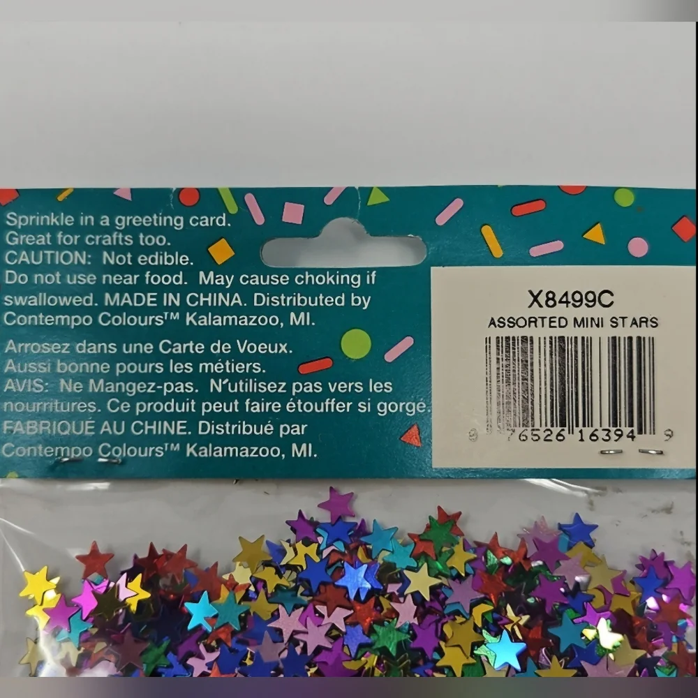 2 Packs of Confettios Multi-Color Mini Stars